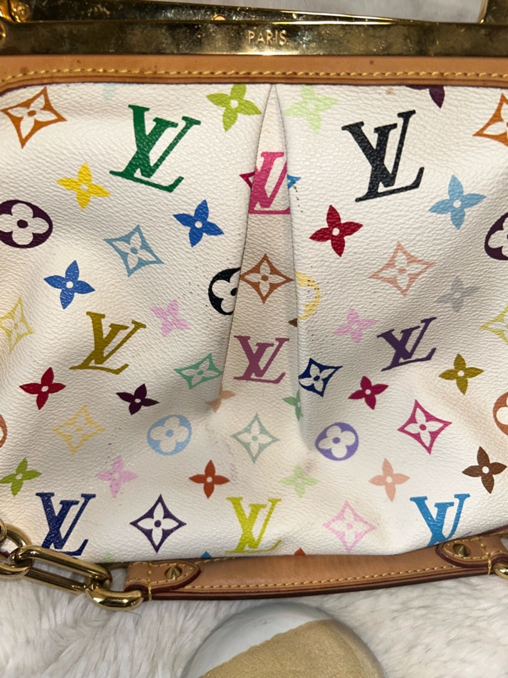 Louis Vuitton White Multicolor Monogram Judy GM - Picture 7 of 16